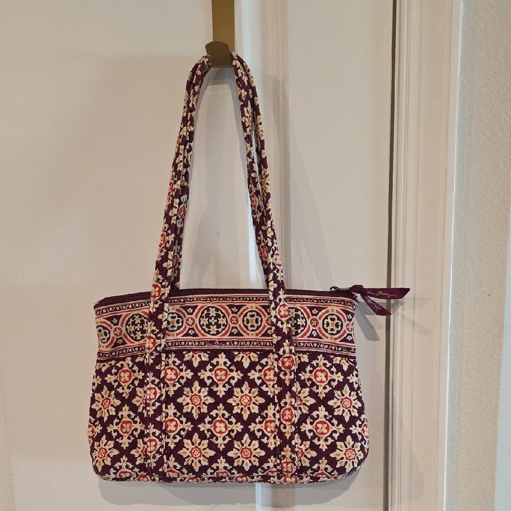 Vera Bradley Red and Pink Quilted Tote Bag - Picture 1 of 11